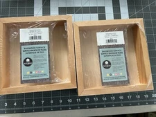 NOS 2-pack lot Basswood Rectangle Panel Walnut Hollow Crafts Wood 6" x 8"