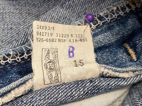 Lee Unisex Youth Medium Wash Blue Denim Shorts Size 8 Regular B Vintage USA - Picture 15 of 16