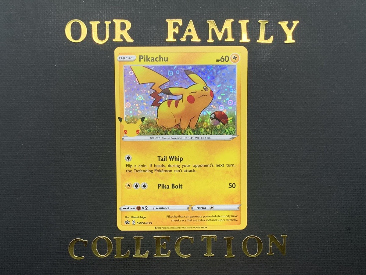 Pikachu SWSH039 ポケモンカード ピカチュウ　プロモ Pikachu - SWSH039 25th Anniversary Black Star Holo Rare