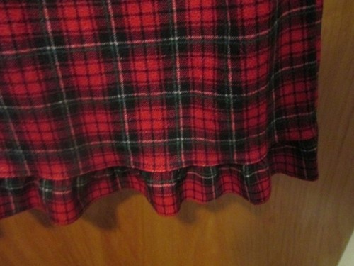 GIRLS NIGHTGOWN RED PLAID FLEECE SIZE 7 8 MEDIUM BY RENE ROFE - Picture 2 of 3