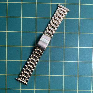 Authentic VINTAGE BEAR 18-21MM GOLD PLATED STAINLESS STEEL WATCH BRACELET / BAND