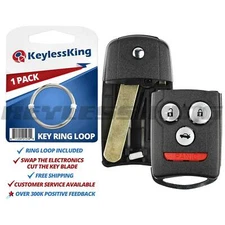 New Replacement Keyless Entry Remote Flip Car Key Fob Shell Case for Acura