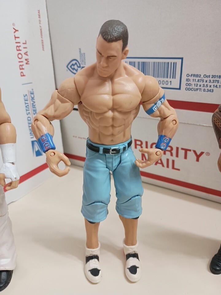 Lot of 8 WWE Wrestlers Action Figures Wrestling John Cena Roman AJ
