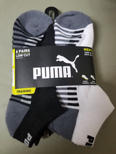 New Mens Puma 6 Pair Training Low Cut Athletic Socks.