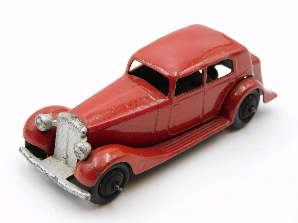 Dinky Toys Daimler Saloon Voiture 30C 1/43 Modèle En Fonte Vintage REPEINT - Photo 4/4