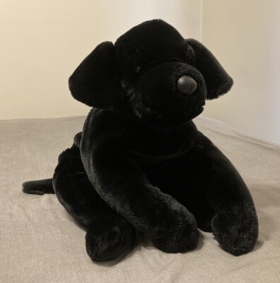 Vintage Walmart Jumbo Black Labrador Puppy Dog Floppy Stuffed Animal Plush  22”