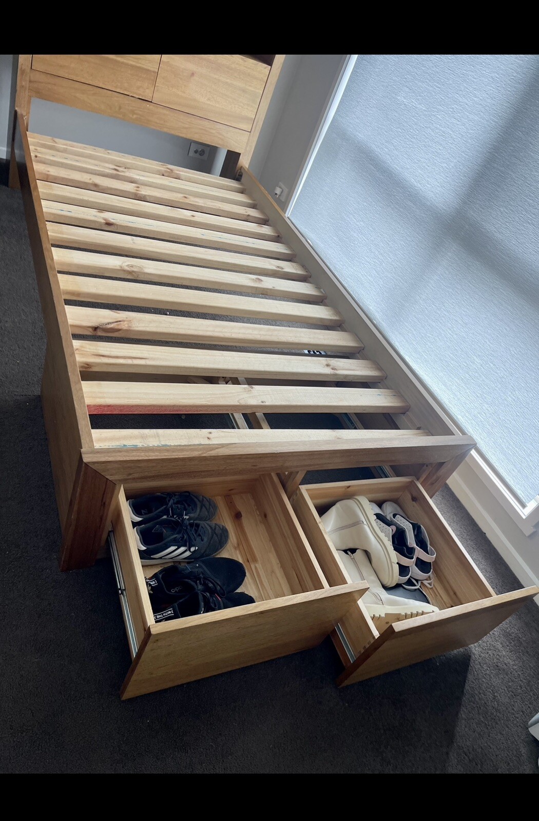 King Single Bed with Storage eBay