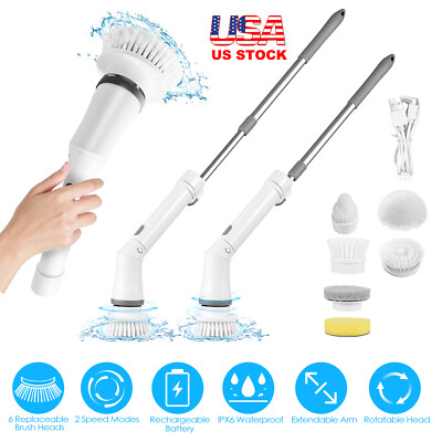 Cordless Electric Spin Scrubber Bathtub Cleaning Brush Rechargeable Cleaner IPX6