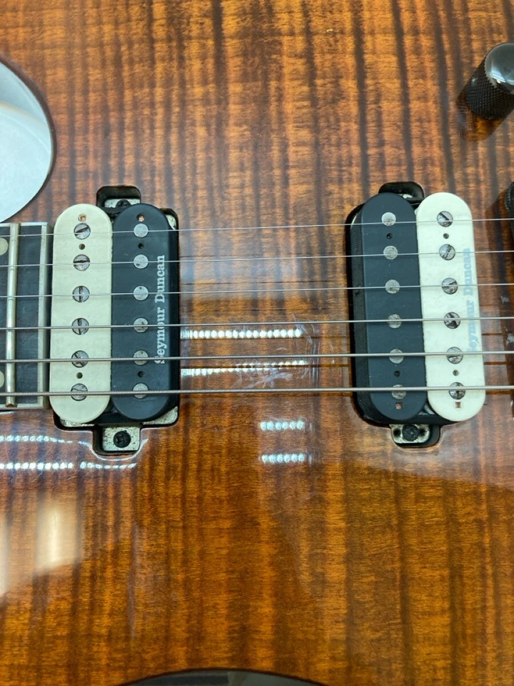 Dean Guitar Electric 6 String Stratacaster RH Tiger Eye Seymour Duncan Humbucker - Image 3 of 4