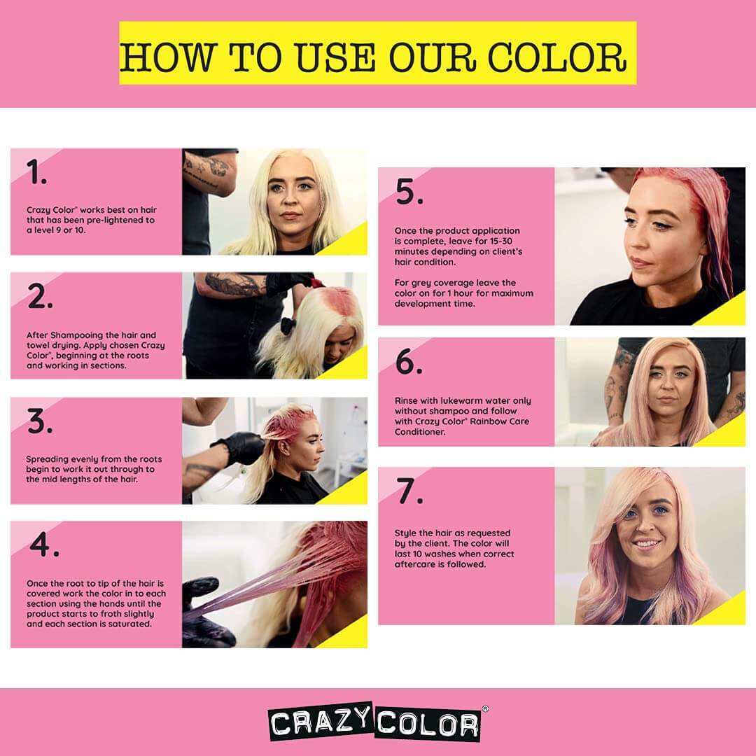 Crazy Color Semi Permanent UV Reactive Hair Color - 150ml Anarchy-Neon Orange