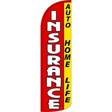Insurance Red 3 ft X 11 1/2 ft Windless Swooper Flag Flag Only 