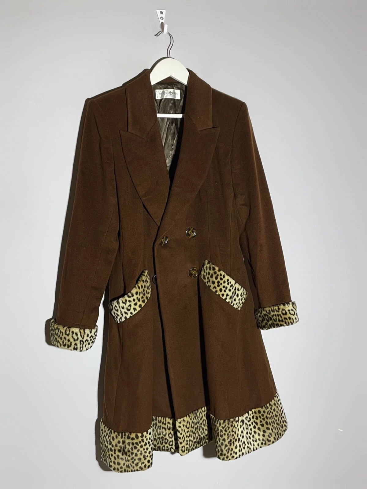 GUCCI Cappotto donna lana doppiopetto Yves Saint Laurent vintage