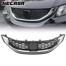 For Honda Civic Sedan 2013-2015 Front Bumper Upper Grille Grill Wchrome Trim For Honda Civic Sedan 2013-2015 Front Bumper Upper Grille Grill Wchrome Trim