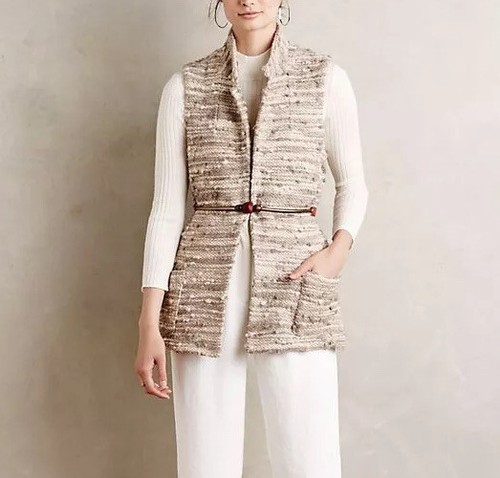 Anthropologie Marled Sweater Vest 