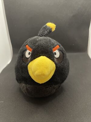 Angry Birds Black Bomb NO Sound Plush 5'' Commonwealth 2010 Rovio Entertainment
