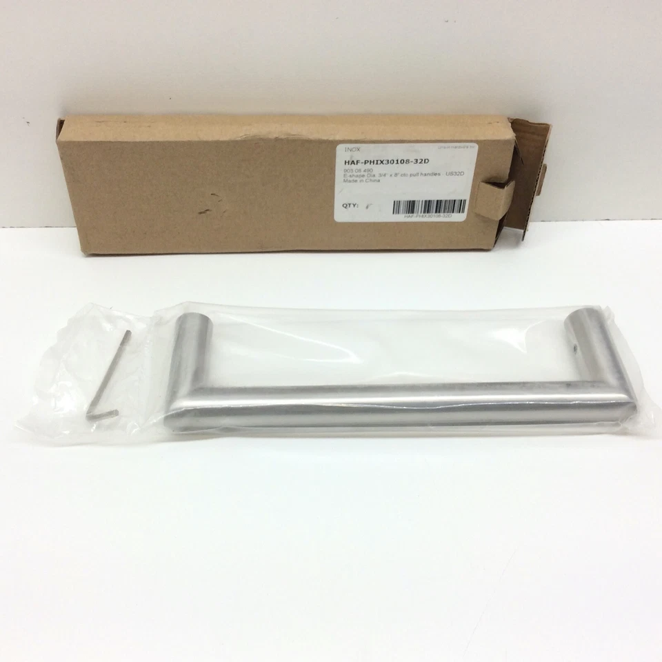 INOX PHIX30108-32D Surface Pull 8" Satin Stainless Steel Bolt Thru - Image 4 of 4