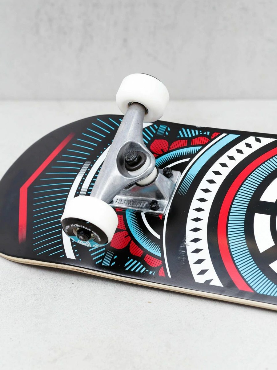 Element Skateboard Complete Hatched Red/Blue 8