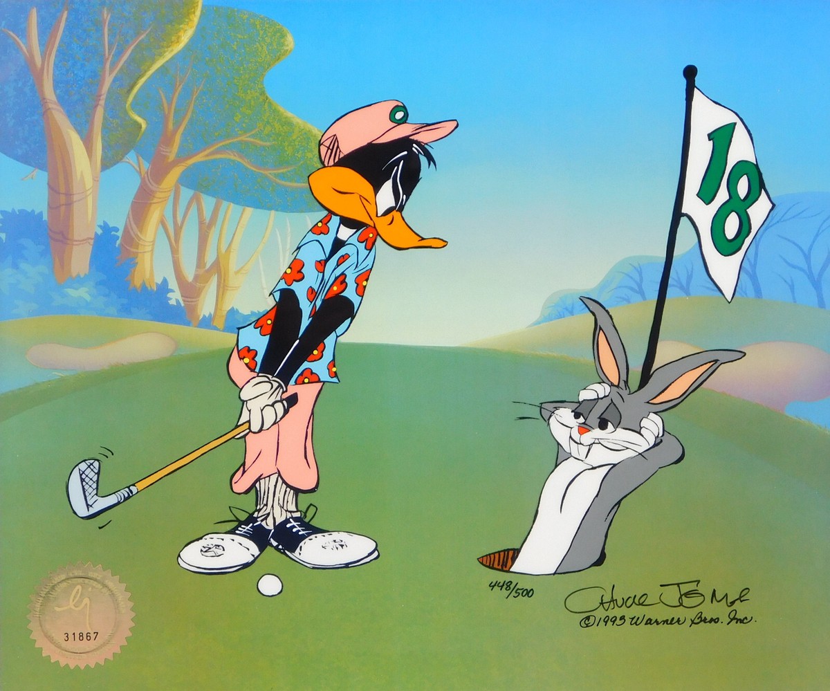 18th HARE Bugs Bunny Chuck Jones Cel Signed Limited Edition Golf