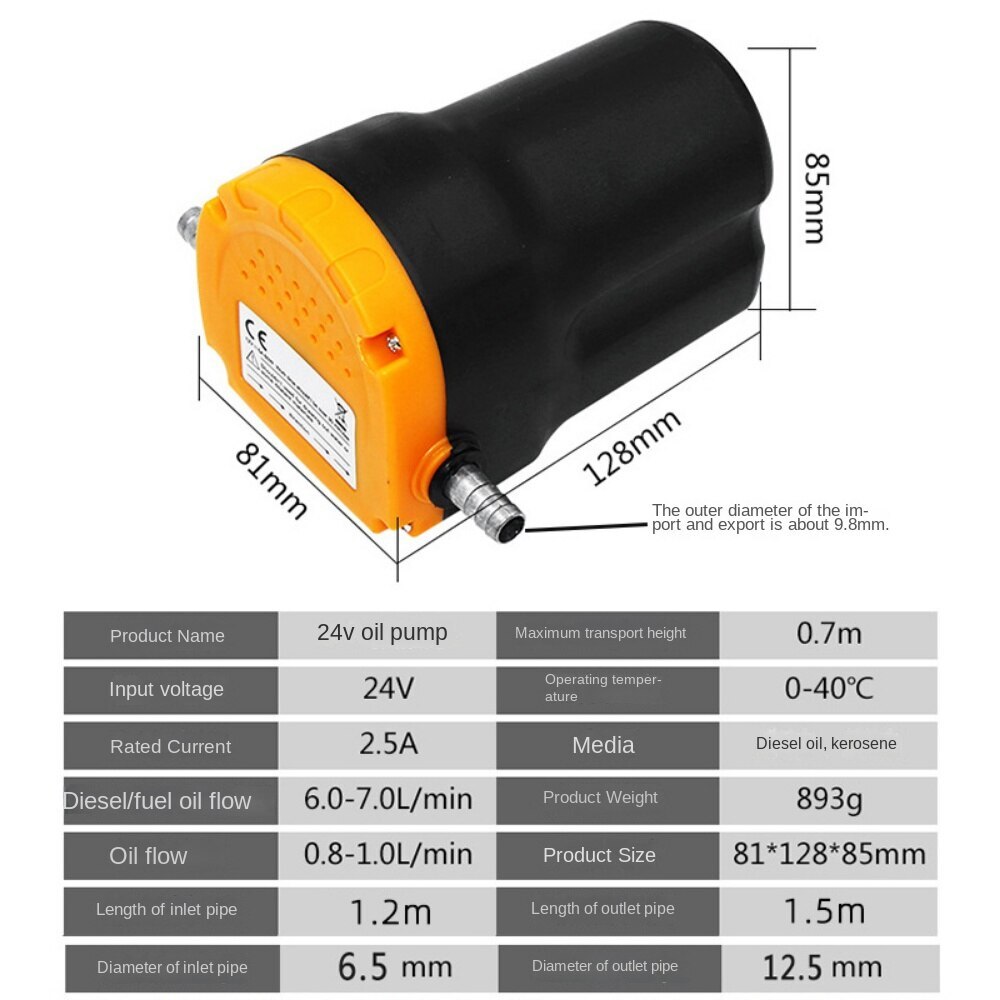 12V24V Oil And Water Pump Car Boat Fuel Pump Electric SelfPriming Oil