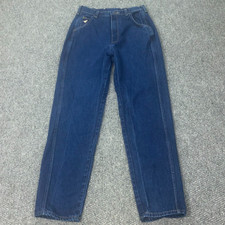 VTG Wrangler Jeans Womens Size 12 Blue High-Rise Tapered Made In USA 80s Mom