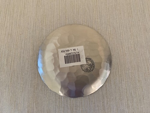 Vintage 80s WENDELL AUGUST FORGE Aluminum 4.5" Coaster Plate GOLF LADY GOLFER - Picture 8 of 9