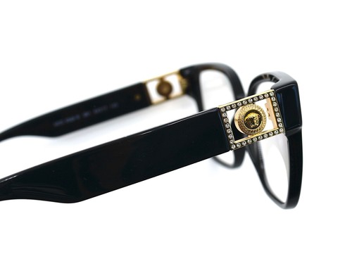 NEW VERSACE VE3329B GB1 BLACK EYEGLASSES FRAME 54-17-145 AUTHENTIC - Picture 9 of 12