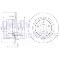 Delphi 2X Bremsscheibe Hinten Ø302 Mm Voll Unbeschichtet FüR Mazda 5 CR19 2.0