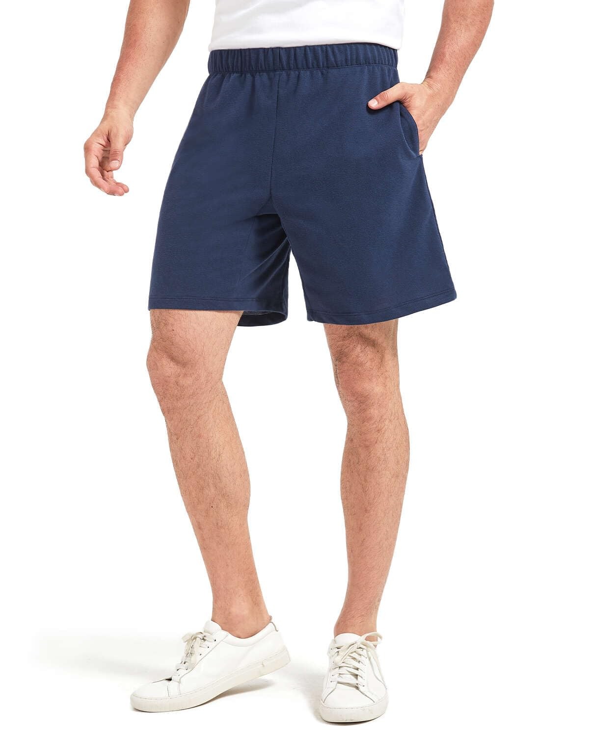 Liloak Men's Cotton Sweat Shorts 3-6 Pack Athletic Gym Lounge Pockets image 2