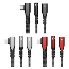 2 in 1 Type C to 3.5mm Sound and PD60W Charging Converters High Sound for Phone