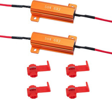 2Pcs 50W 6Ohm Load Resistors LED Turn Signal, LED Load Resistor Kit for Fix LED