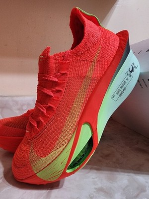Men Size 9.5 Nike Air Zoom Alphafly NEXT% 3 Bright Crimson Lime