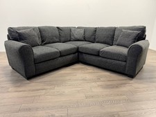 Lisbon Charcoal Fabric Dual Facing Corner Sofa