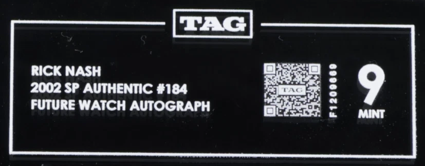 2002 SP Authentic Future Watch Autograph #184 Rick Nash RC Rookie TAG 9 #/999 - Image 3 of 3