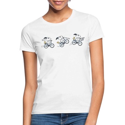 Peanuts Snoopy Auf Fahrrad Frauen T-Shirt