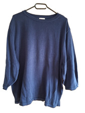 Damen Pulli blau 3/4 Arm Gr. 48/50