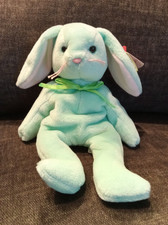 Rare Ty Hippity Beanie Babies Bunny Plush 1996 with Tags and multiple errors