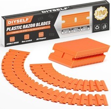 DIYSELF 100 Pack Plastic Razor Blades, Blade Refill for Plastic Razor Blade