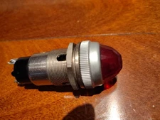 Vintage Dial Company Indicator Light Red Jewel Cut Lens 120V 75W