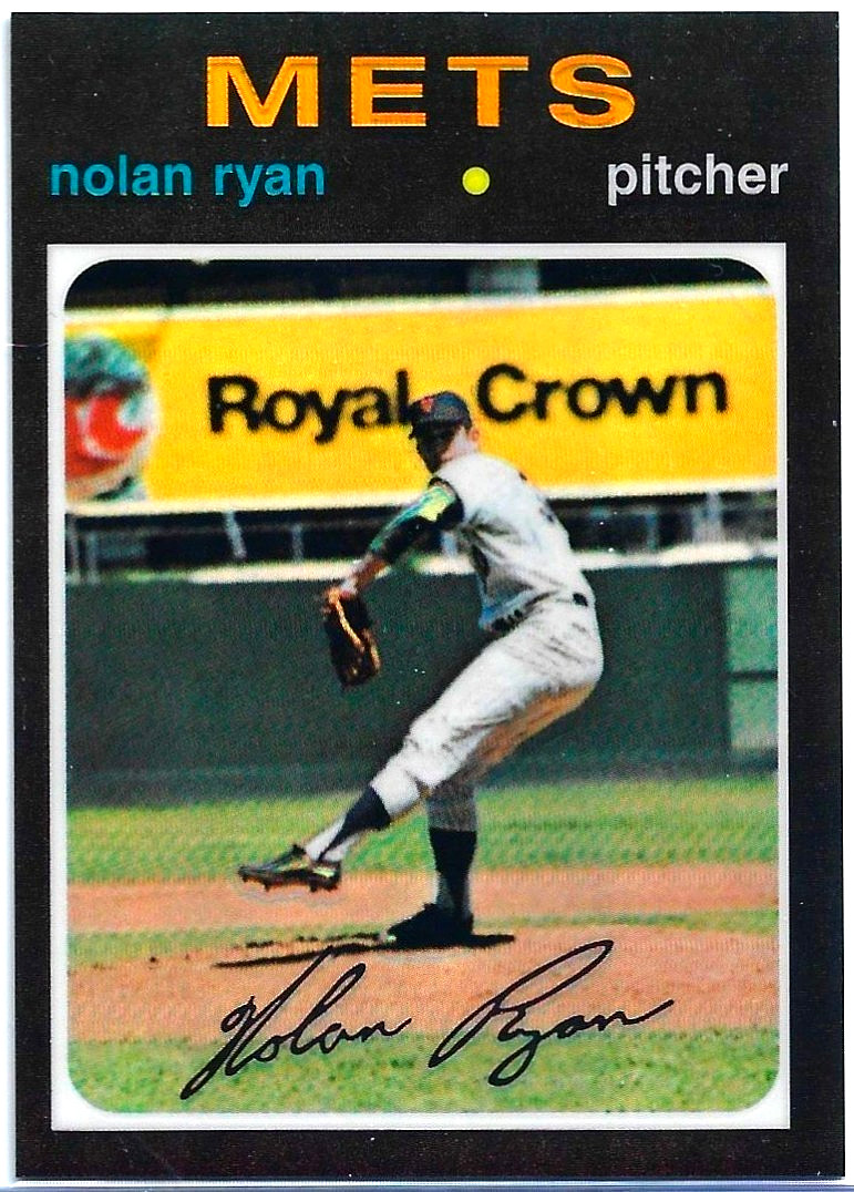 1998 Topps #513 Finest NOLAN RYAN #4 Reprint 1971 Refractor Mint+ SP Card METS!!