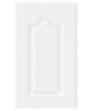 BOTOOT Built-In Cabinet Door 22.5x13.25 White Traditional Semicircular Panel