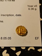1719-48 Mughal Empire Gold Fanam Coin