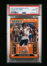 2024 Panini Contenders Optic Caleb Williams #68 Rookie Ticket Orange /75 PSA 10