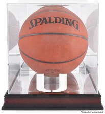 Miami Hurricanes Antique Finish Basketball Display Case w/ Mirror Back