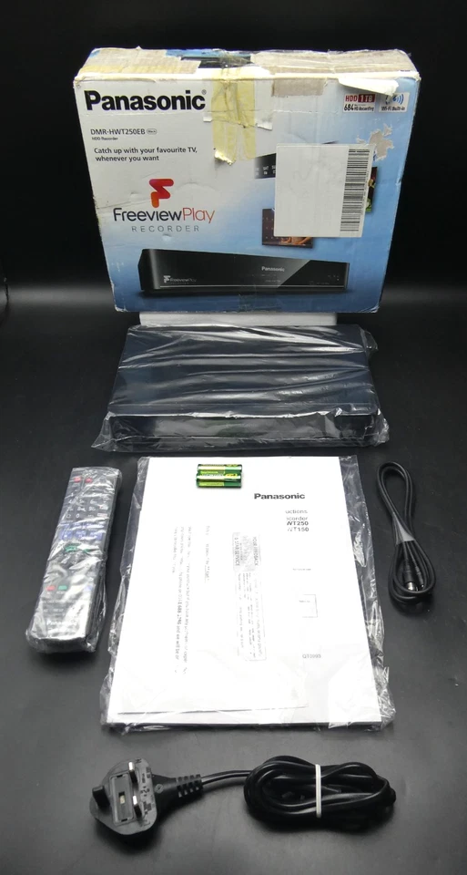 Panasonic DMR-HWT250EB 1TB HDD Dual Tuner Freeview Digital TV Recorder Brandneu