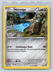 Honedge 007/012 McDonald's Promo 2014 Holo