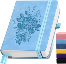 Lined Journal Notebook 365 Pages, A5 Leather Journals for Writing Women  Men, H