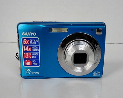 #ad #ad SANYO 5X VPC S1415 14MP 5X OPTICAL 3quot; LCD Digital Camera Blue Parts Only $7.99