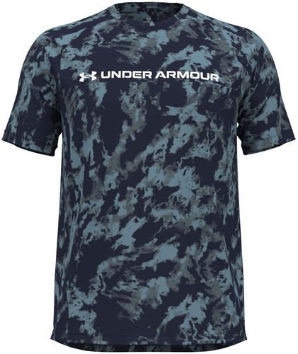 Under Armour - T-shirt camouflage homme Tech ABC, couleur Midnight Navy/Blanc (410), - Photo 1/4