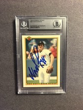 1990 Bowman (Tiffany) #281 W.Boggs signed.BOS Red Sox Auto.BAS Autograph HOF