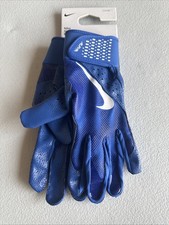 Nike Alpha Batting Gloves Adult Unisex Blue/Blue/White Size Small  INV313 